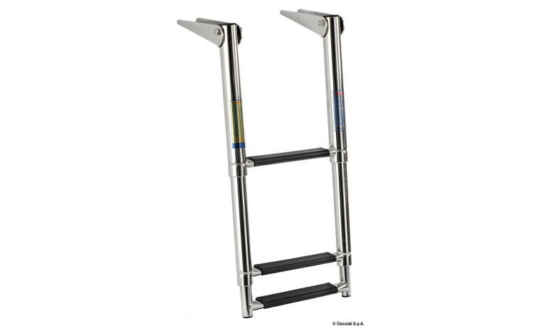 Echelle télescop. standard AISI316 noir 3 marches