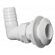 Passe-coque 90° plastique blanc 1" x 19 mm