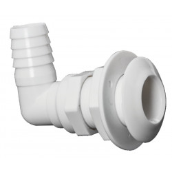 Passe-coque 90° plastique blanc 1" x 19 mm
