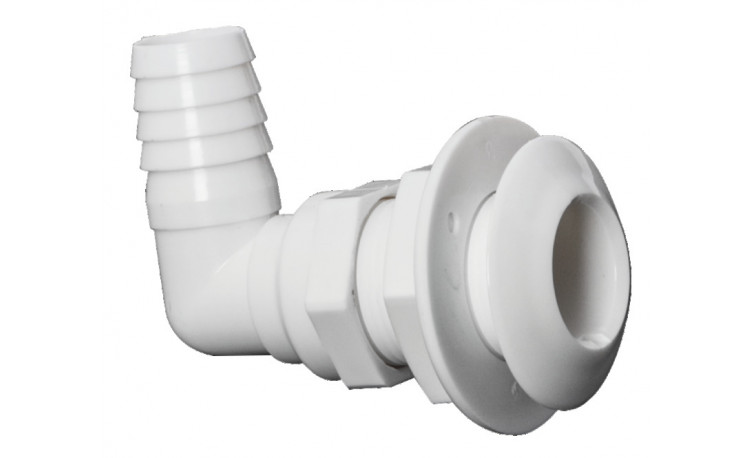 Passe-coque 90° plastique blanc 1" x 19 mm